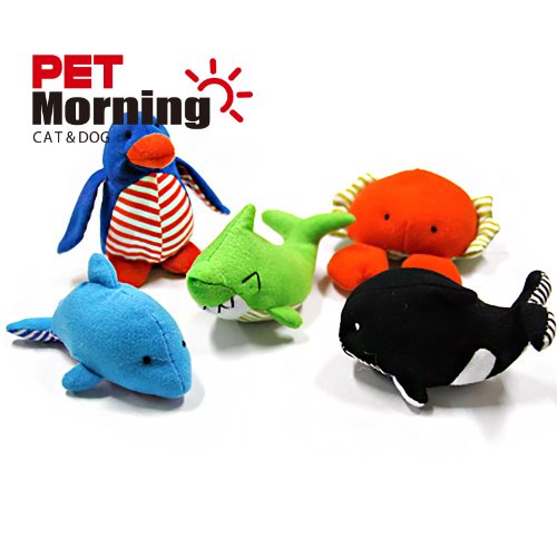 펫모닝 강아지 삑삑이 이갈이 바다생물 봉제 장난감 1개입 PMD-140