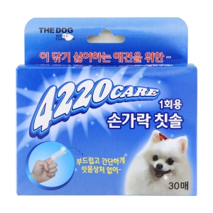 더독 4220 강아지 손가락 칫솔 30매