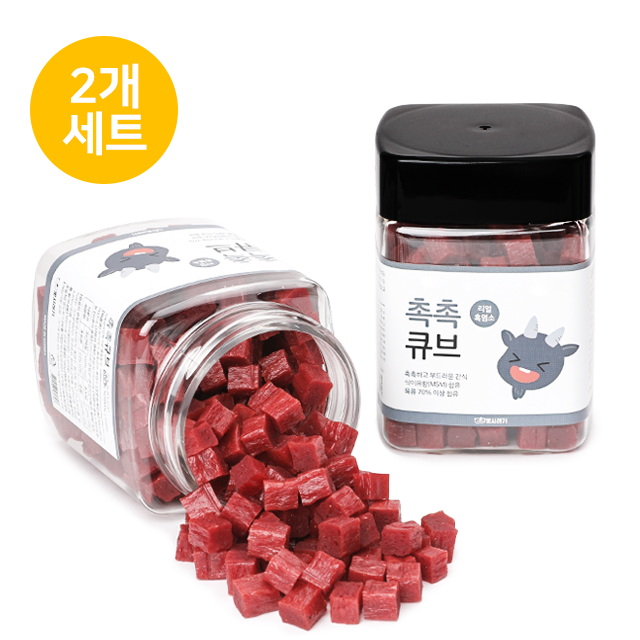 뽀시래기 국내산 촉촉큐브 흑염소트릿 180g (2개세트)