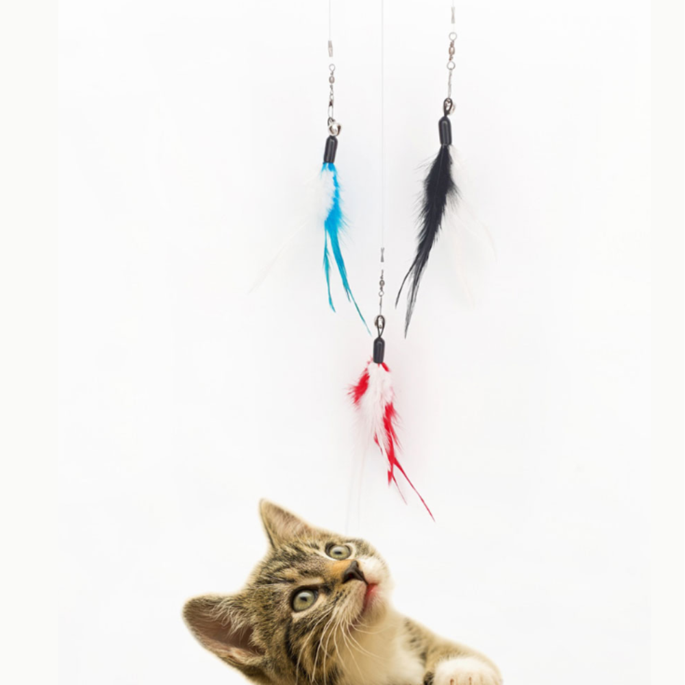 아임캣 고양이 깃털3단 낚시대 장난감