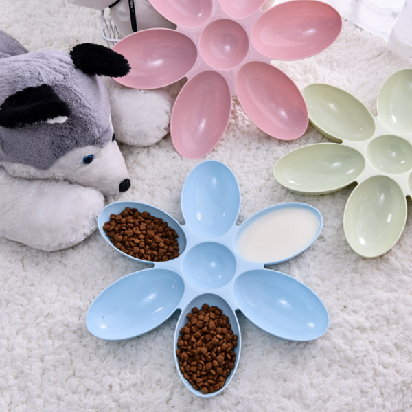 발라당 꽃잎 다묘 식기 고양이 밥그릇 물그릇