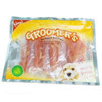 그루머스 대용량 강아지 간식 치킨 숯불 꽈배기 400g