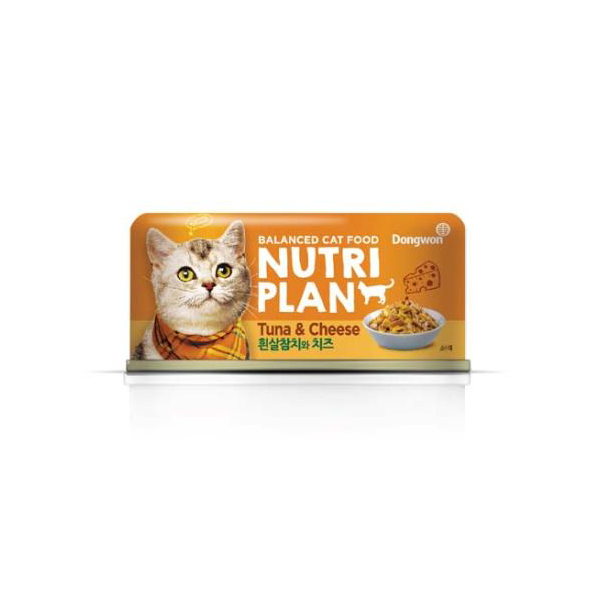 뉴트리플랜 고양이 캔 참치와 치즈 160g