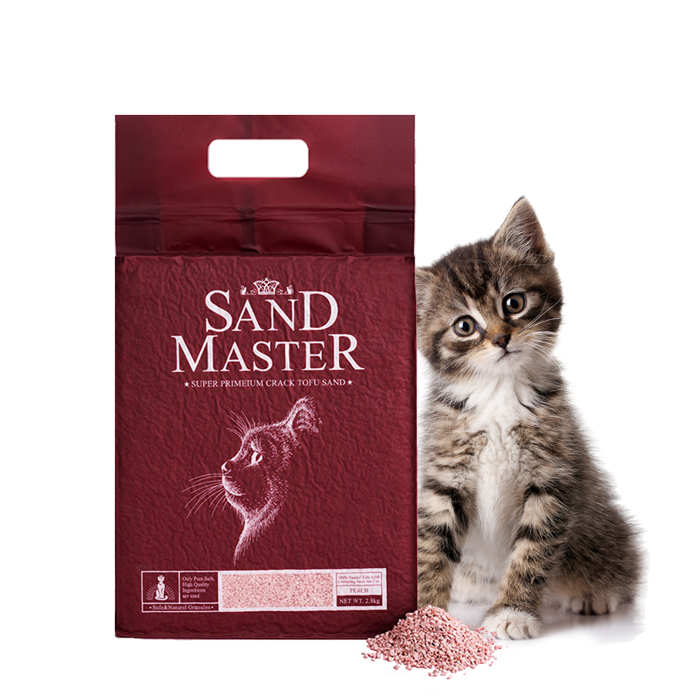 샌드마스터 고양이 크랙 두부 모래 복숭아 7L