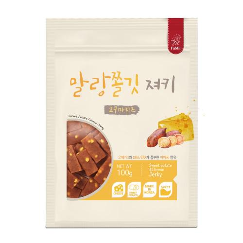 파밀 강아지 간식 말랑쫄깃져키 고구마 치즈 100g