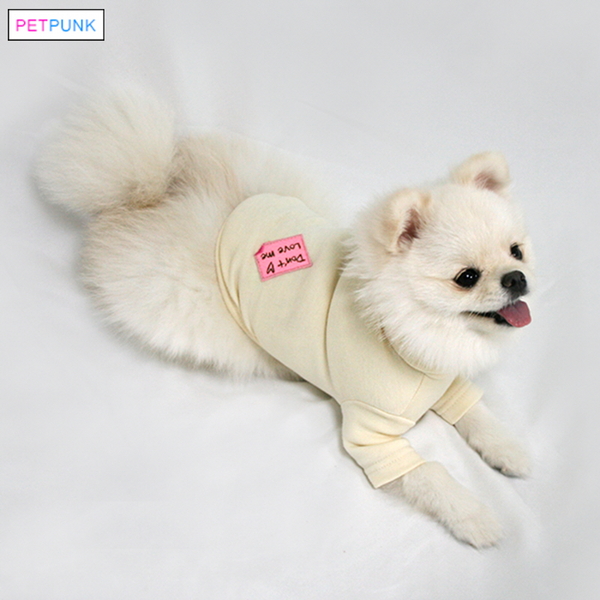 펫펑크 강아지 목티 포스트잇폴라 아이보리 XS-2XL 기모안감 강아지겨울옷