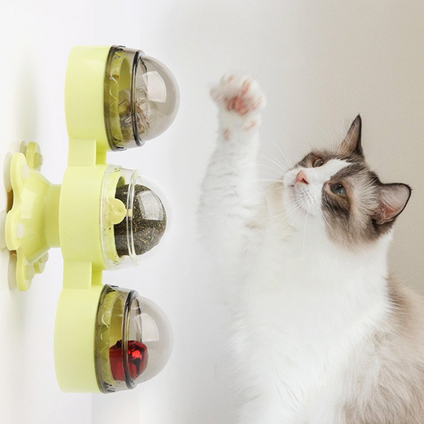리스펫 고양이 움직이는 장난감 3단 캣닢볼 스피너