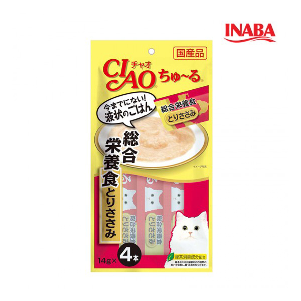이나바 고양이 챠오츄루 종합영양식 닭가슴살 14gx4개입 3세트