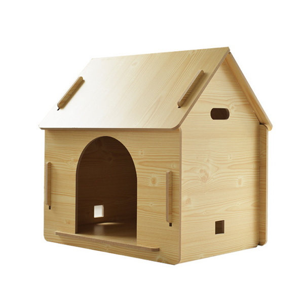 강아지 고양이 DIY 박공지붕 원목 하우스