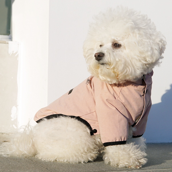 파스텔독 강아지 휴대용 레인 코트 비옷