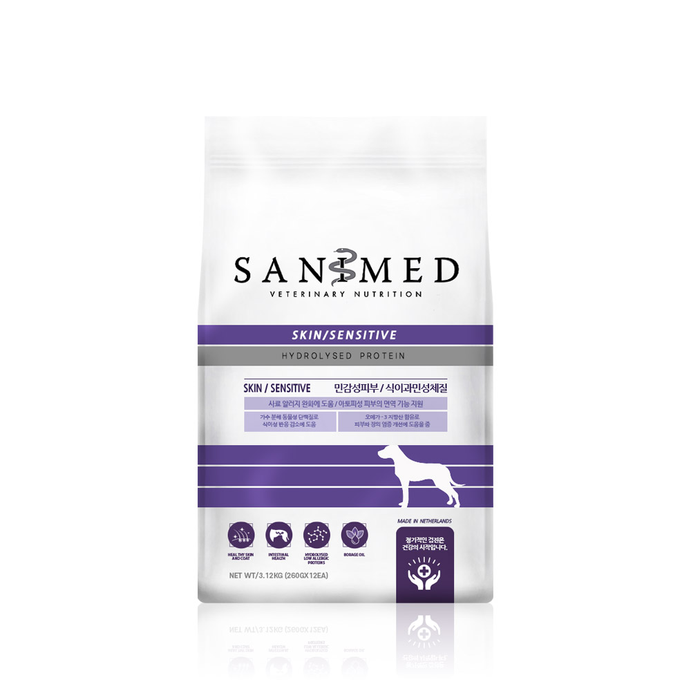 세니메드 강아지 처방식 사료 3.12kg 피부 다이어트 관절