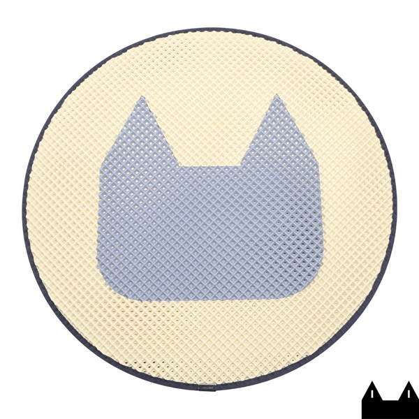 스타캣 라운드 고양이 모래매트 고양이모양 노랑
