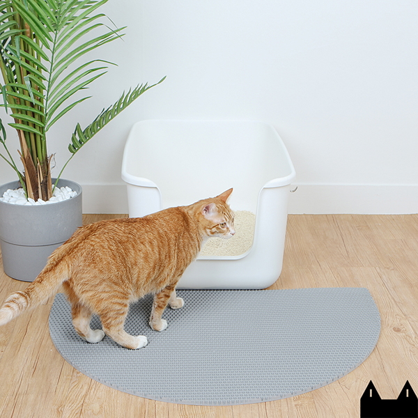 스타캣 디자인 고양이 모래매트-아치모양 그레이대형