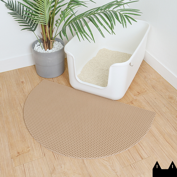 스타캣 디자인 고양이 모래매트-아치모양 베이지대형