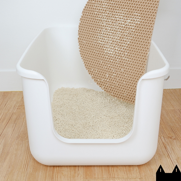스타캣 디자인 고양이 모래매트-아치모양 베이지대형