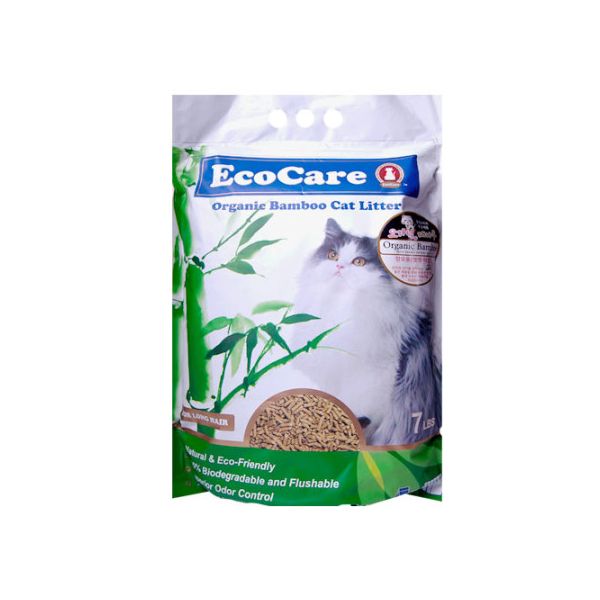 에코케어 오가닉 대나무 장모용 고양이 모래 7L