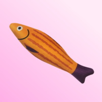 페로가토 고양이 물고기 캣닢 인형 줄무늬 물고기