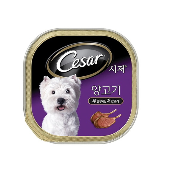 시저캔 강아지 통조림 간식 캔 양고기 100g X 10개세트