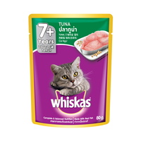 (유통기한23.09.05)위스카스 고양이 간식 파우치 시니어 참치 80g