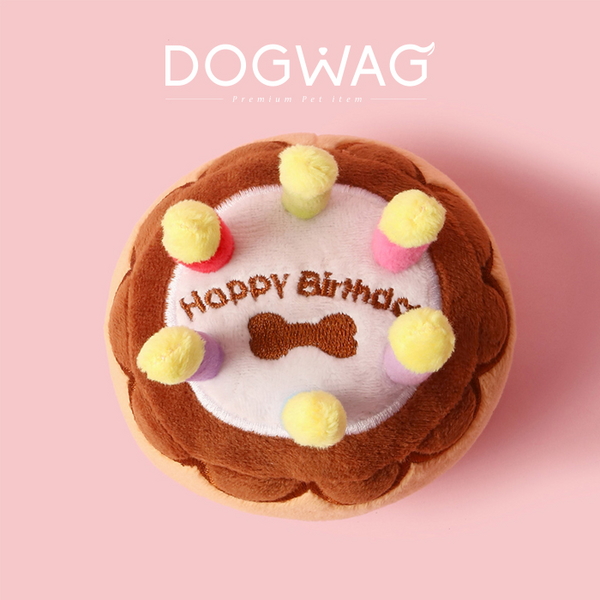 도그웨그 케이크 삑삑이 강아지 인형 소리나는 장난감