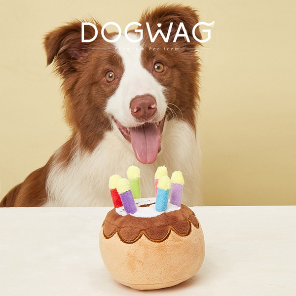 도그웨그 케이크 삑삑이 강아지 인형 소리나는 장난감