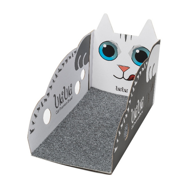 우키우키 고양이 캐릭터 스크래쳐 대형 장난감 카페트