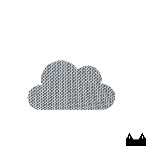 스타캣 디자인 고양이 모래매트-구름모양 그레이소형
