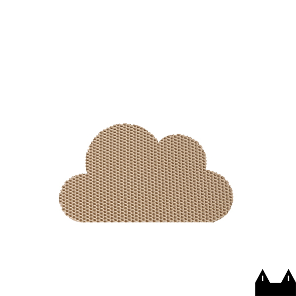 스타캣 디자인 고양이 모래매트-구름모양 베이지소형