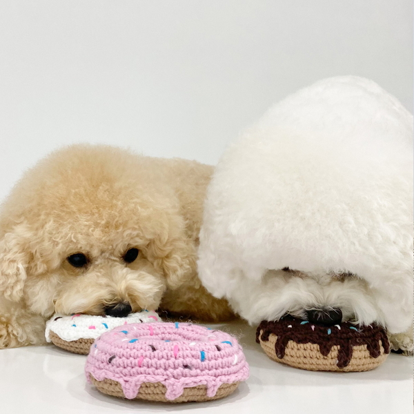 개달당 도넛츠 삑삑 바스락 장난감 강아지 삑삑이