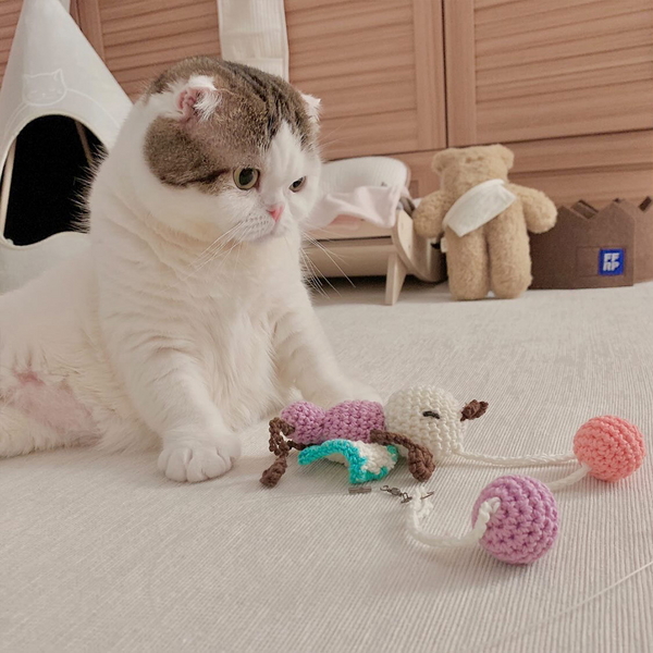 개달당 문고리 캣타워 캣닢 흐느적 모빌 나비 고양이장난감