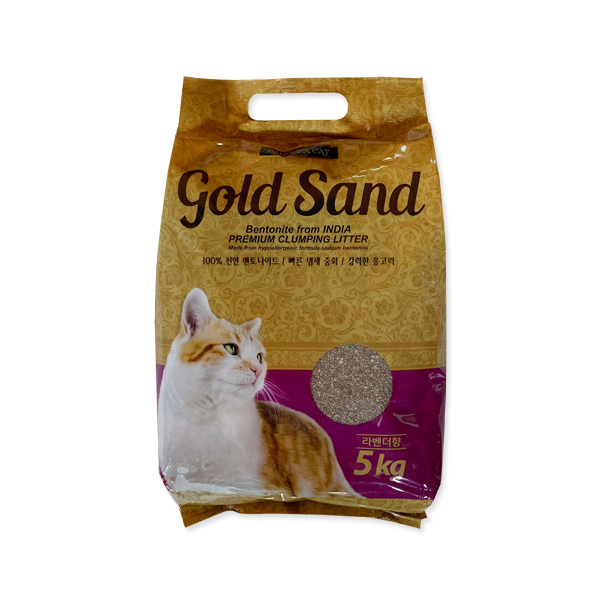 골드샌드 고양이 천연 벤토나이트 모래 라벤더향 5kg
