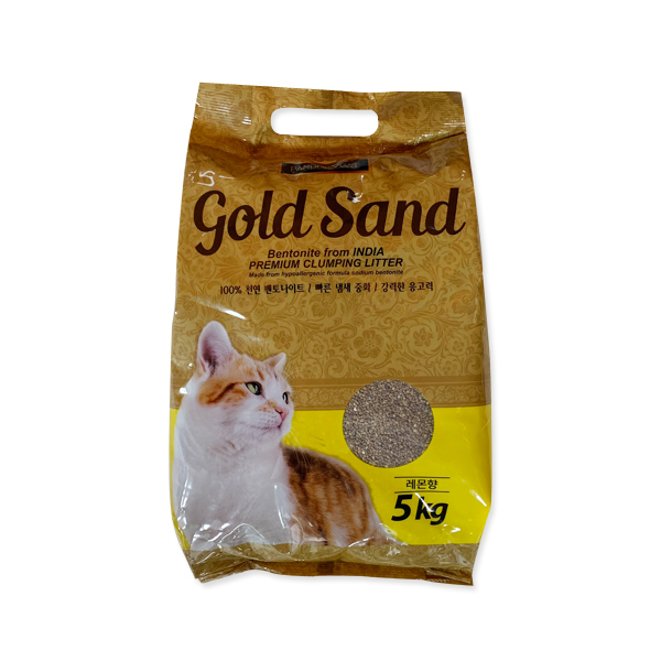 골드샌드 고양이 천연 벤토나이트 모래 레몬향 5kg