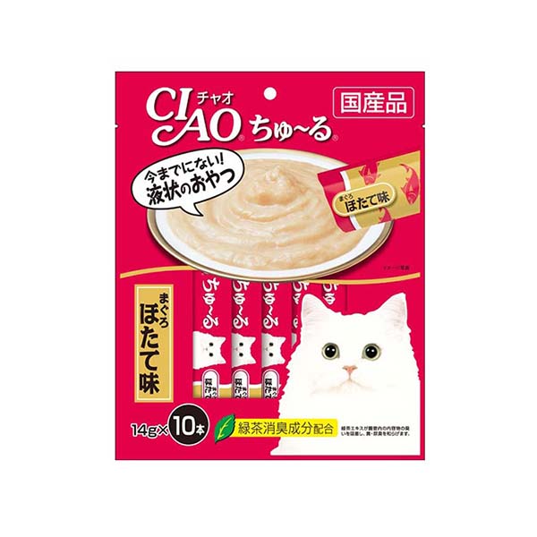 이나바 고양이 챠오츄르 참치 조갯살맛 14gx10개입