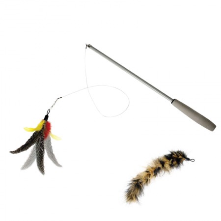 칼리깃털 3단 낚시대 장난감 리필